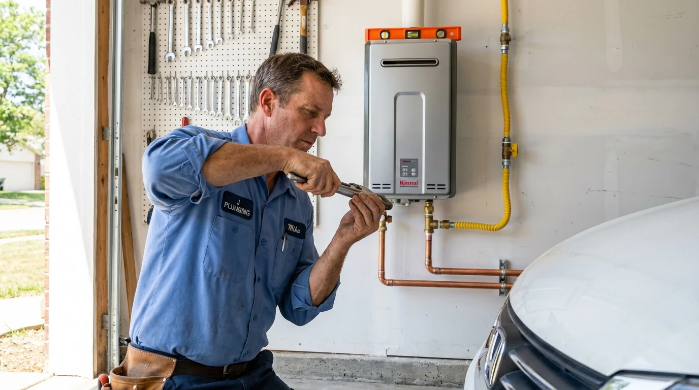 Tankless water heater installation by a Johns Plumbing LLC plumber in Kenmare